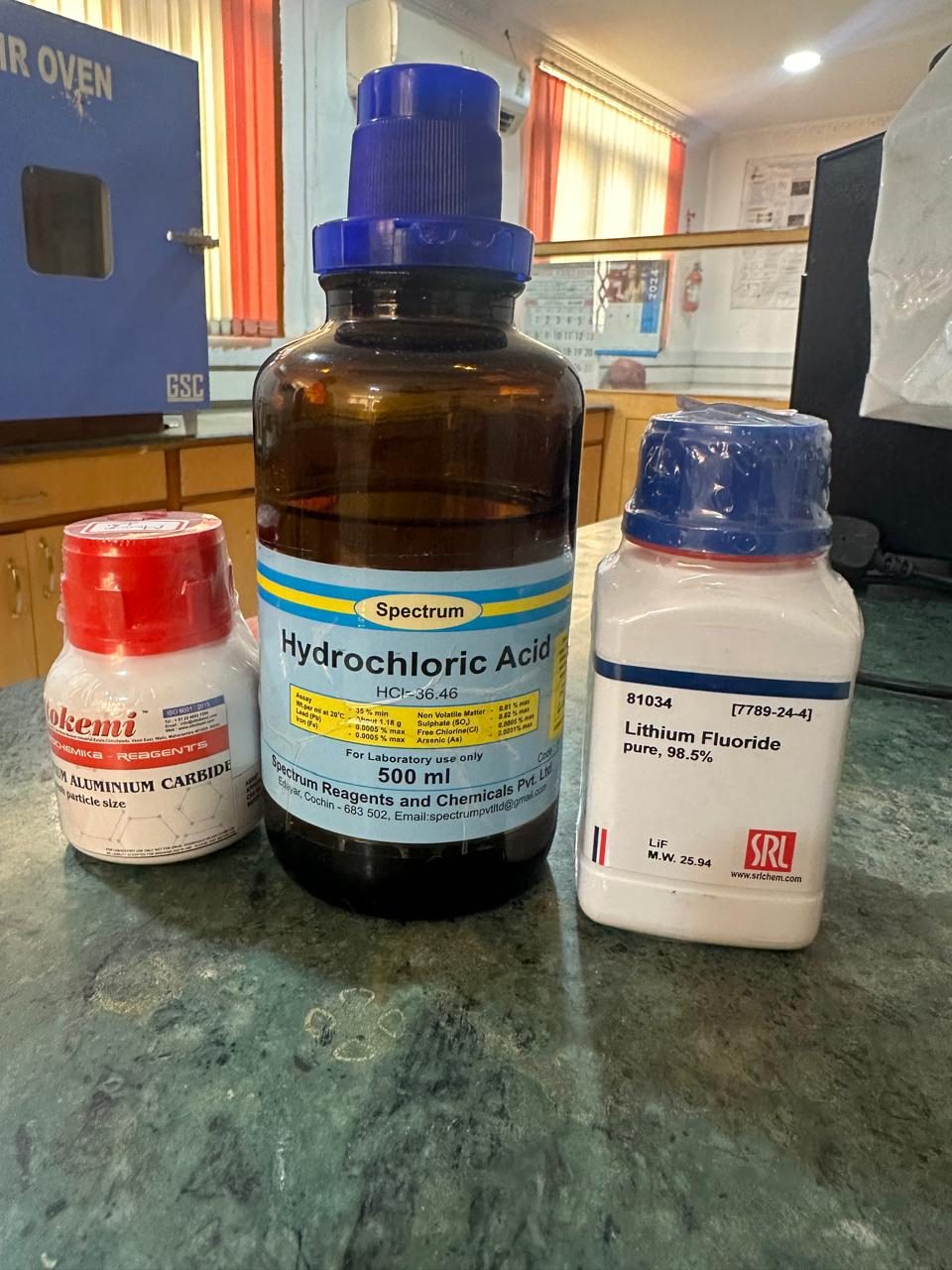 Reagents for MXene synthesis — LiF and hydrochloric acid