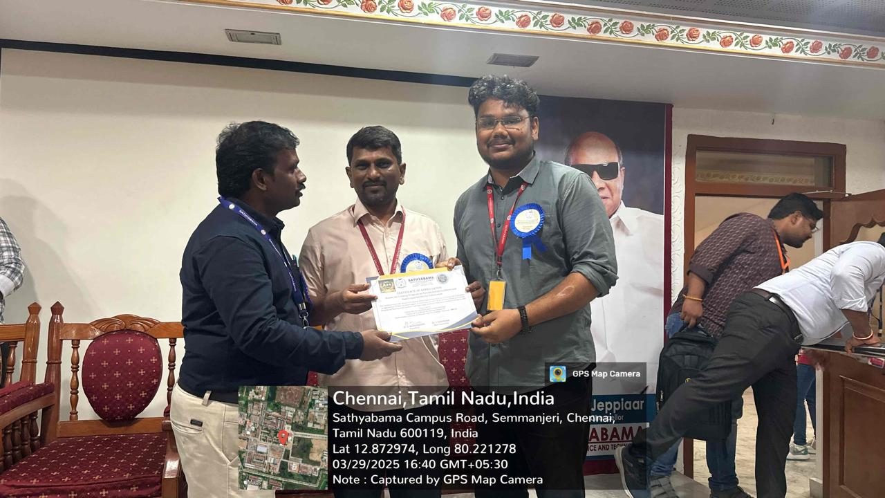 Certificate of appreciation — project expo